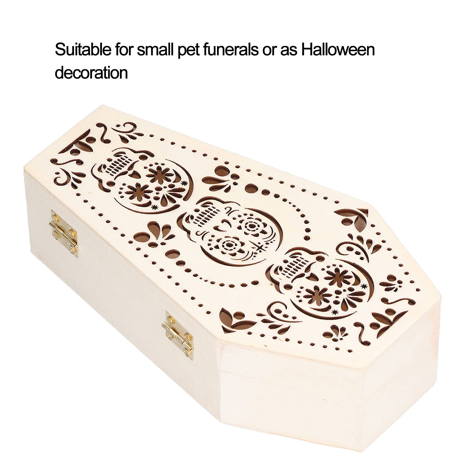 Pudełko pogrzebowe chomika, małe wykwintne gotyckie drewniane unikatowe trumny pogrzebowe dla małych zwierząt na trumny dla chomików na Halloween Party Decor(#1)