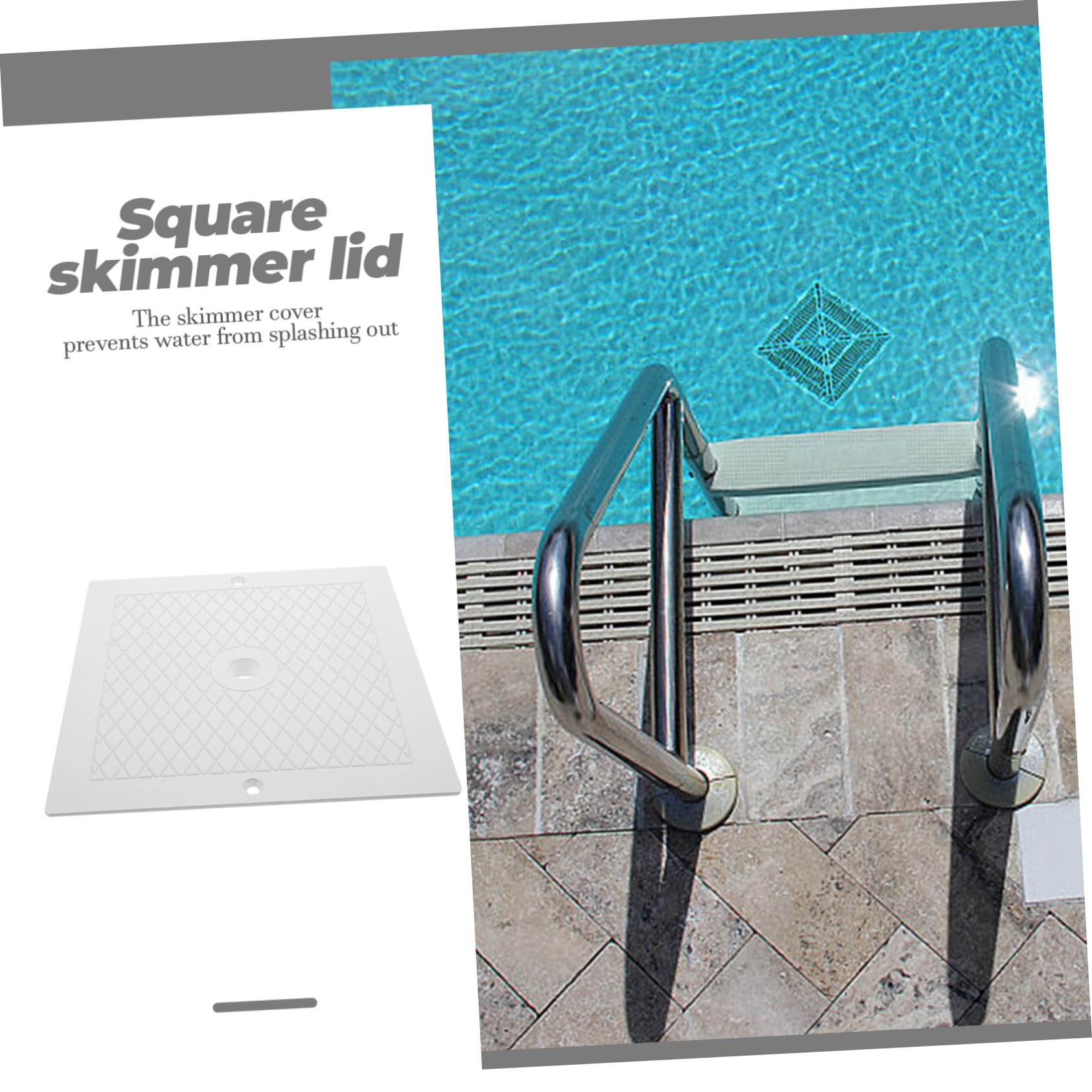 Cubierta del Skimmer De Piscina Tapa De Repuesto Cubierta del Skimmer Cuadrado Reemplazo De La Tapa De La Piscina Cubierta De La Tapa del Skimmer Reemplazo De La Cubierta del