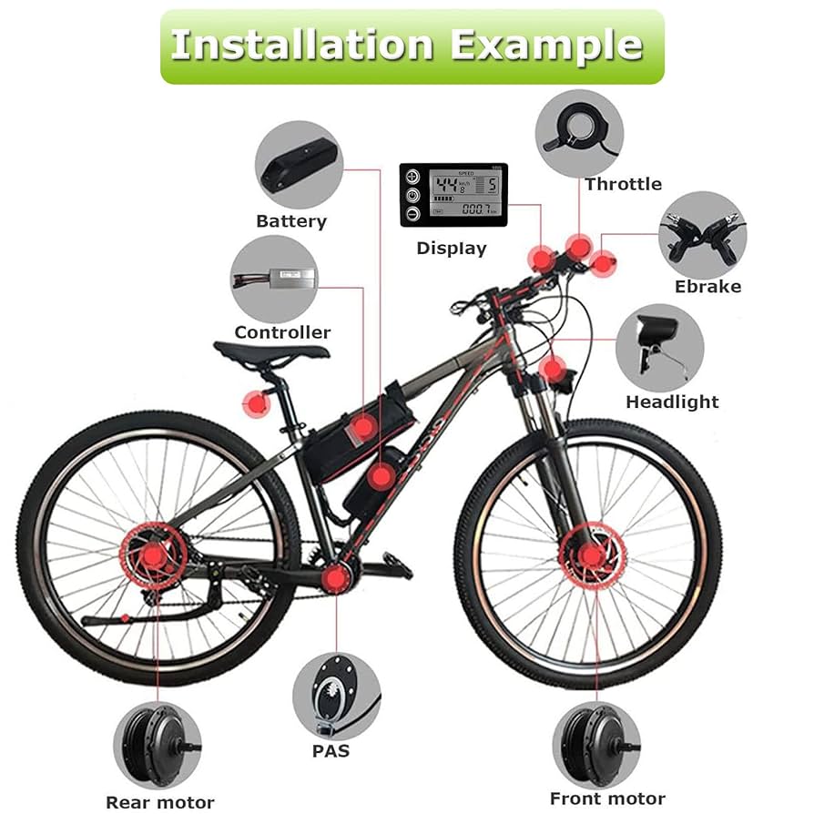 Amazon.com: 250W 500W Electric Bicycle Conversion Kit, Front