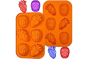 Kamehame Brain and Heart Silicone Halloween Jello Molds