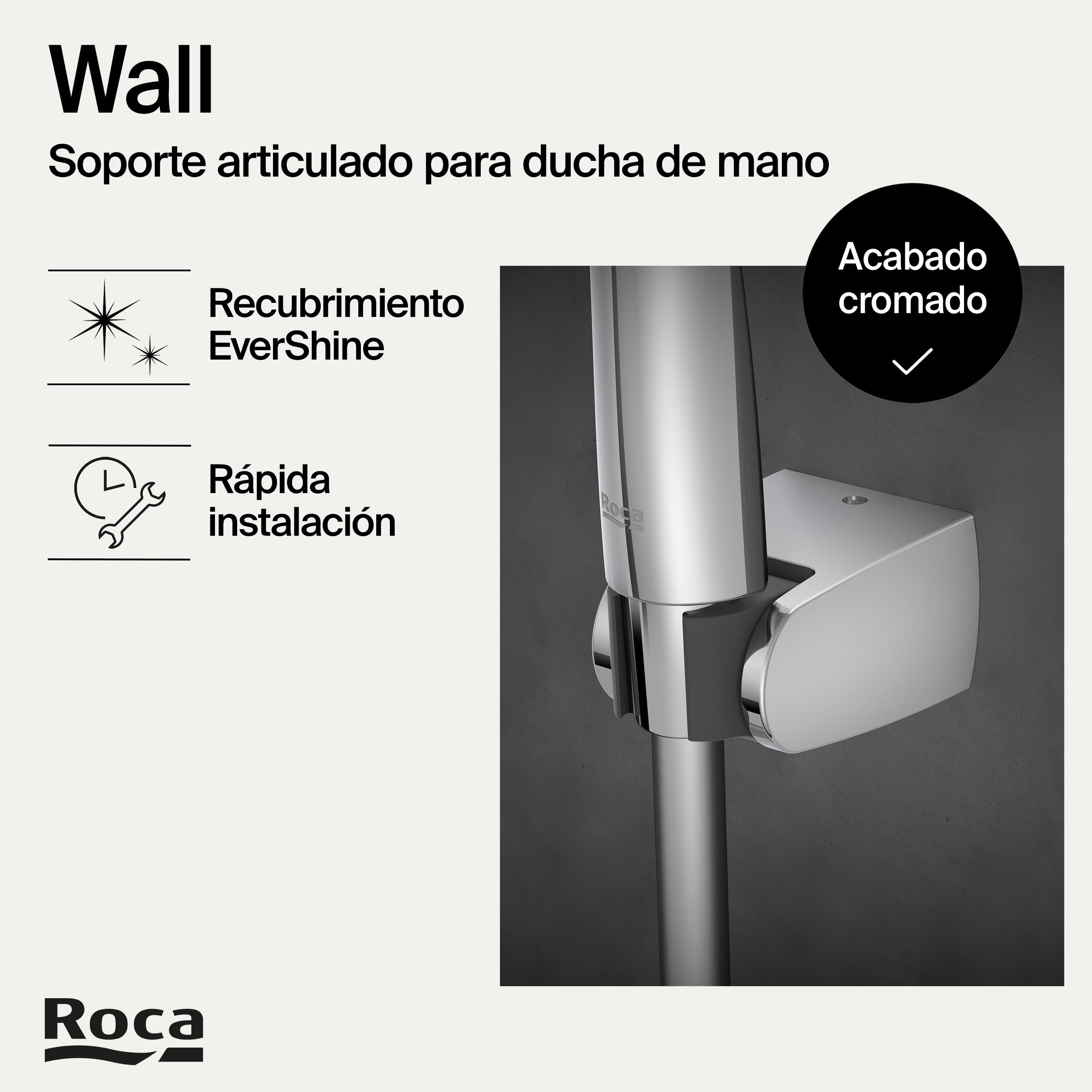 Roca,Wall,Soporte articulado para ducha de mano,A5B5350C00