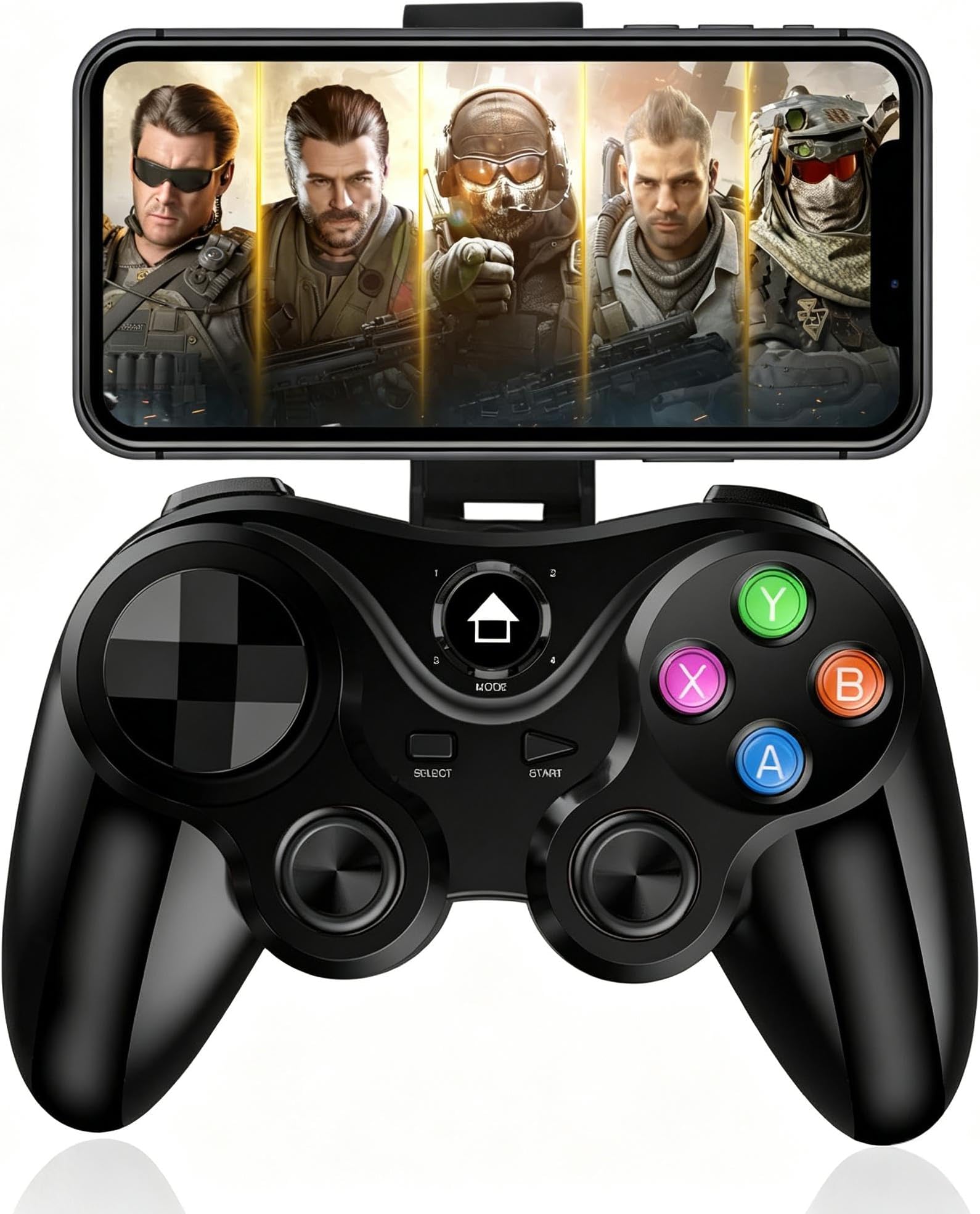 Megadream Mobile Gameing Controller for iPhone, Bluetooth Wireless Gamepad for iOS/Android, for iPhone 16 15 14, for Samsung, Nokia, OPPO, Google, Direct Play & Ergonomic Design (Black)