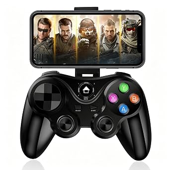 Megadream Wireless Phone Controller for iPhone, MFi Bluetooth Mobile Game Gamepad Joystick for iOS/Android, iPhone 17/iPhone 16/15/14/12, Galaxy S22/S21/S20, TCL, Google Pixel, Direct Play-Black