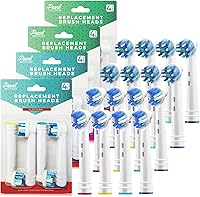 Vista 2 de Cabezales de cepillo de repuesto compatibles con cepillo de dientes eléctrico Oral B Braun, 16 paquetes de cepillos genéricos surtidos para Oralb, 8