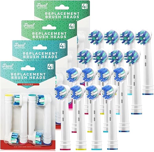Miniatura 2 de Cabezales de cepillo de repuesto compatibles con cepillo de dientes eléctrico Oral B Braun, 16 paquetes de cepillos genéricos surtidos para Oralb, 8