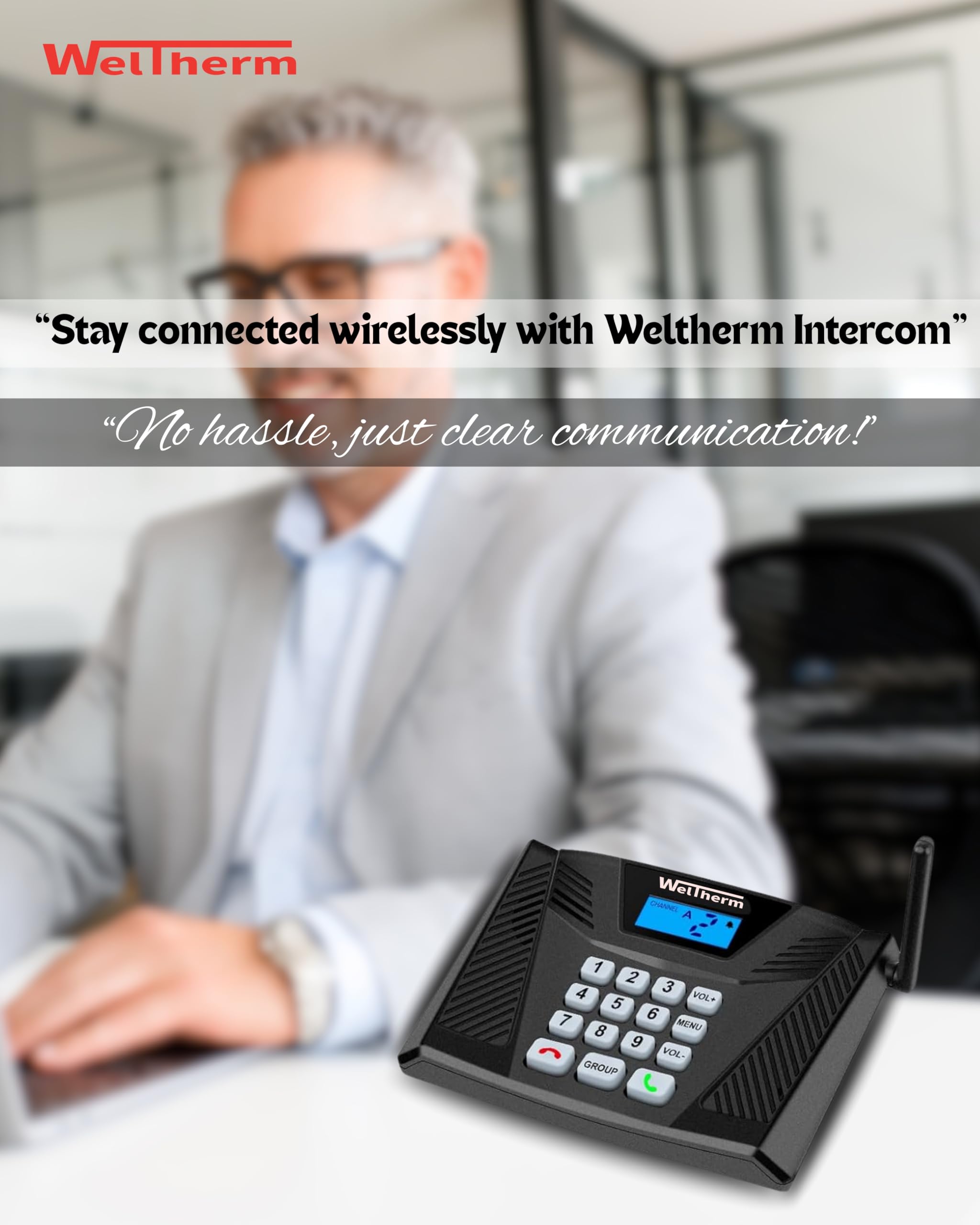 WelTherm Wireless Intercom System - Long Range -2 WelTherm Wireless Intercom System - Long Range -2