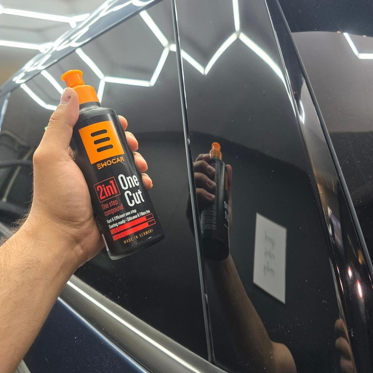 One Cut Politur 1000ml – One Step Schleif- & Finish-Politur für P2000 Schleifspuren – Wasserbasiert, Silikonfrei, Für DA & Rotary Maschinen – Profi Glanz & Swirl Entfernung