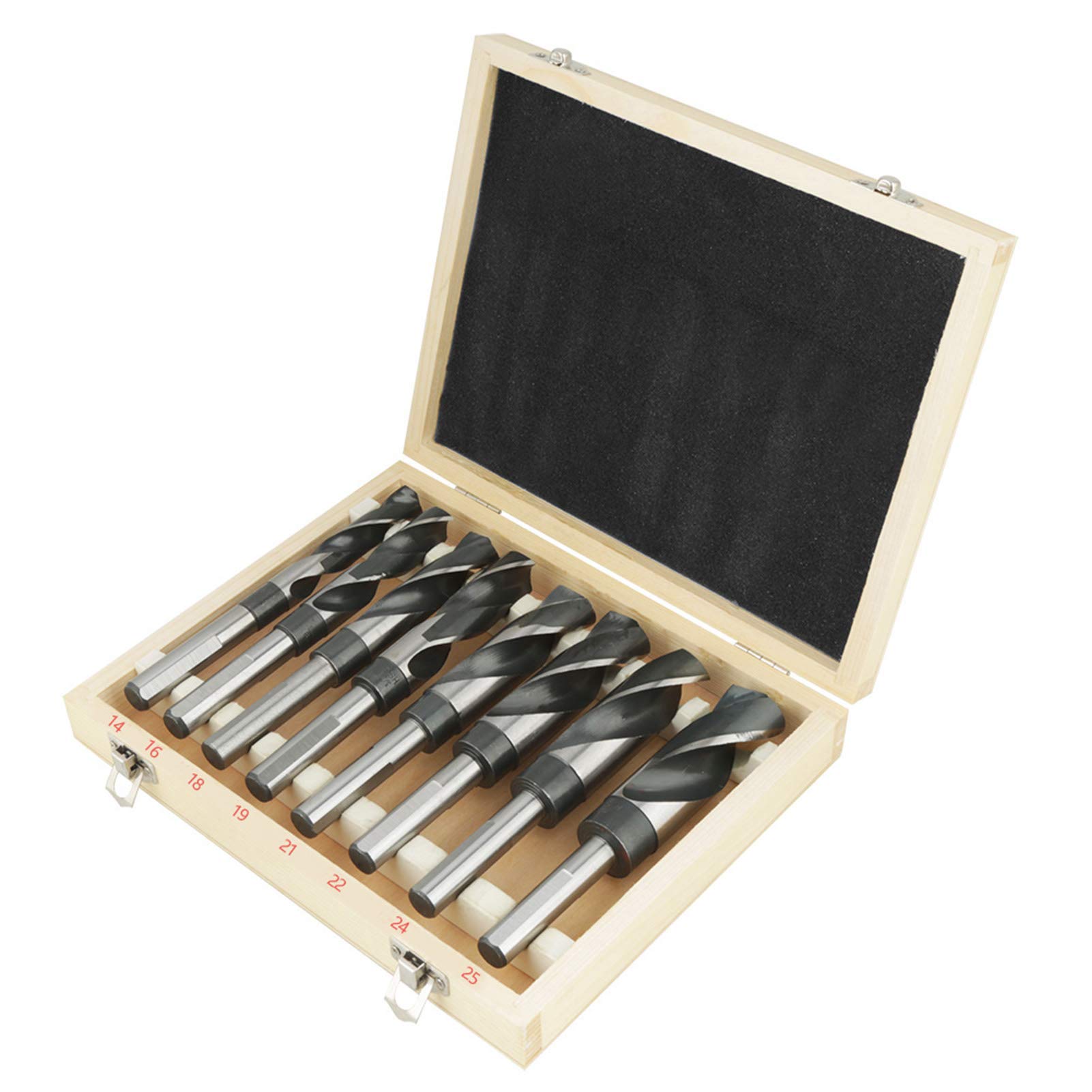 lyrlody Juego de 8 Brocas Helicoidales HSS, Tratadas Térmicamente, Industriales, Larga Duración, con Estuche de Madera