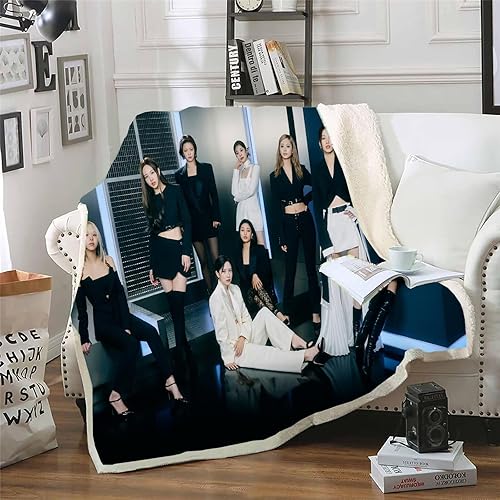 YJYP Kpop Twice - Manta de dos veces lista para ser Tzuyu Sana, manta para sofá, manta para sofá, tapiz para decoración del hogar
