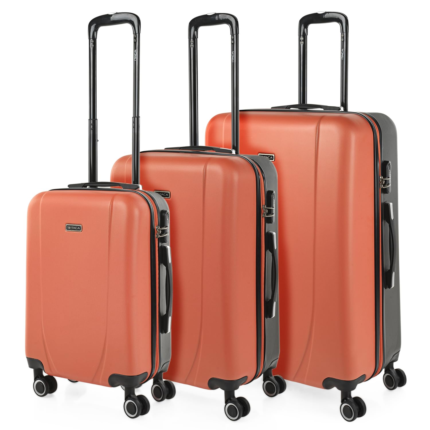 ITACA - Maleta de Cabina 55x40x20 - Maletas De Viaje Cabina Rígidas Trolley con 4 Ruedas Dobles para Avion Ligera Equipaje De Mano Candado de Combinación. Compatible Ryanair, Verde Menta — view 70