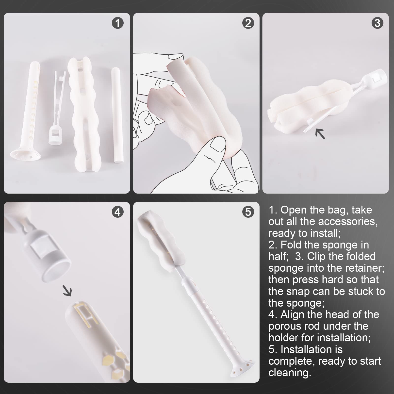Kit per la Cura Delle Bambole del Sesso Kit di Pulizia per la Masturbazione Maschile Include un Bastone di Asciugatura Riutilizzabile ad Assorbimento D'acqua, Kit di Pulizia del Giocattolo del Sesso