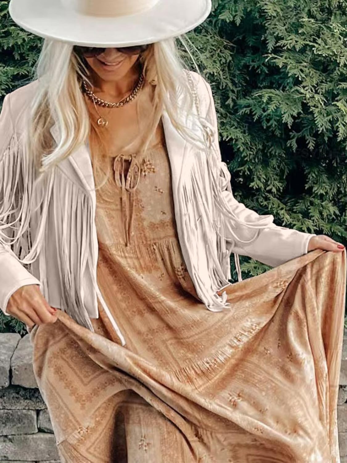 Faux Suede Leather Jackets For Women Trendy Fall Western Fringe Cropped Jacket 2025 Tassel Motorcycle Crop Coats - Image 5