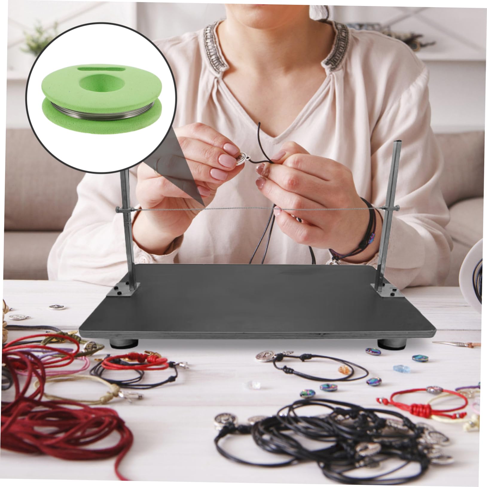 HOMSFOU 4 Rolls Ribbon Machine Supply Cut Metallic Tying Ribbons Crinkled Wired Silver Thin Portable Darning Machine Cutter Wire