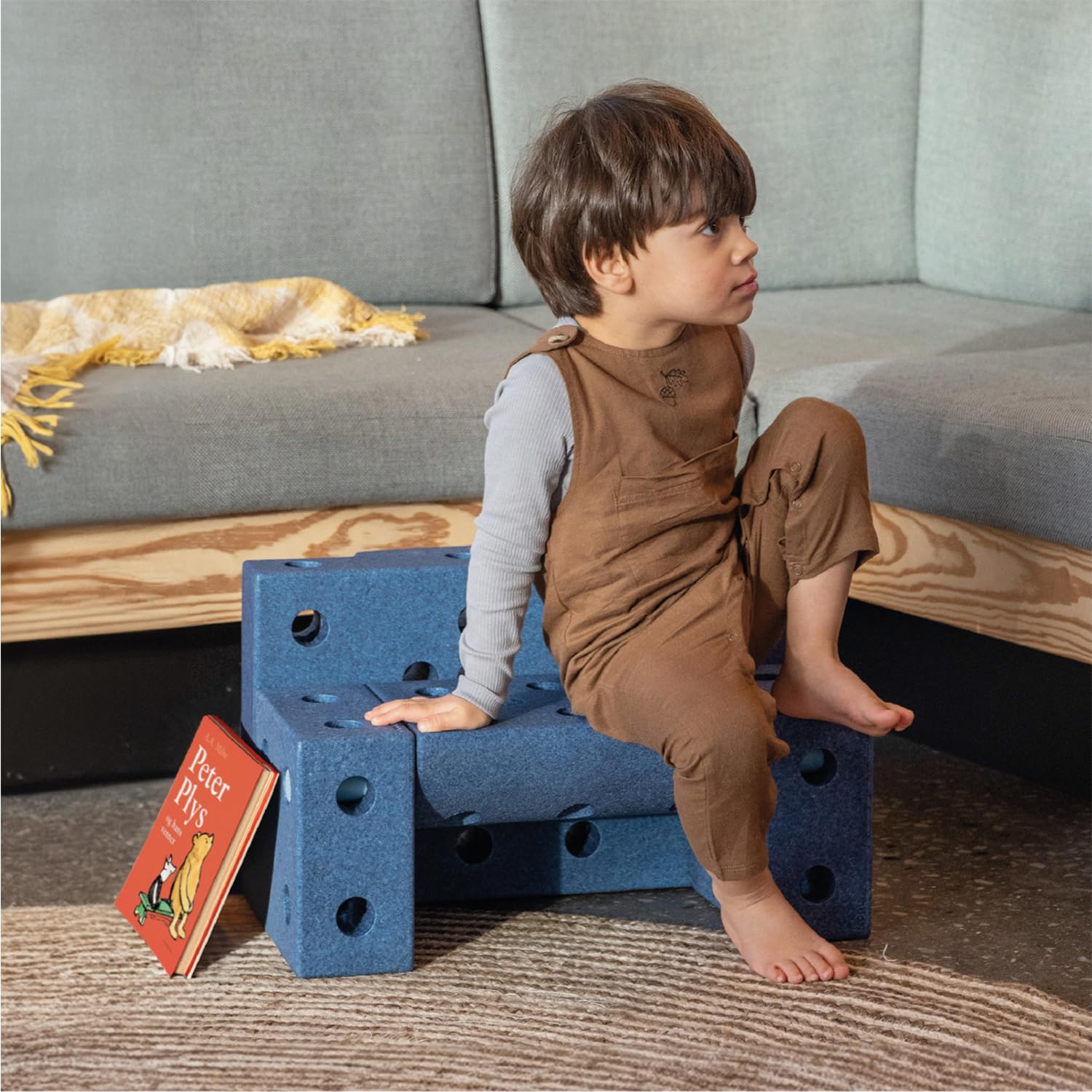 Il set MODU Explorer | Deep Blue & Sky Blue | Costruzioni a grandezza naturale | 15+ modelli per gioco attivo e motricità | Cavalcabile e gioco d'equilibrio | Fantasia e movimento, 0-6 anni