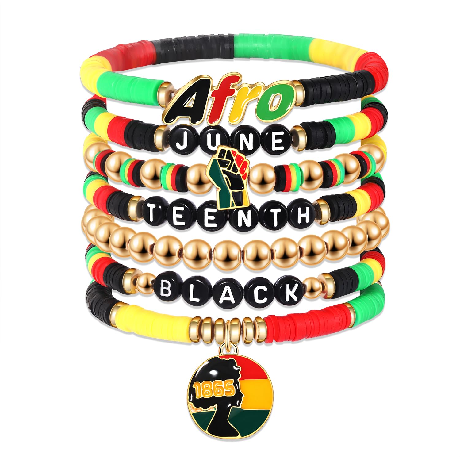 NVENF Rainbow Heishi Bracelets