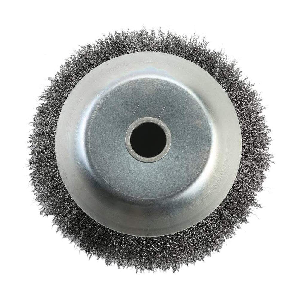 Spazzola Professionale per Erbacce, Spazzola per Erbacce in Acciaio HSS per Decespugliatore Annodato, Decespugliatore più Morbido, Diametro 200 Mm, Foro 25,4 Mm (Filo Piegato)