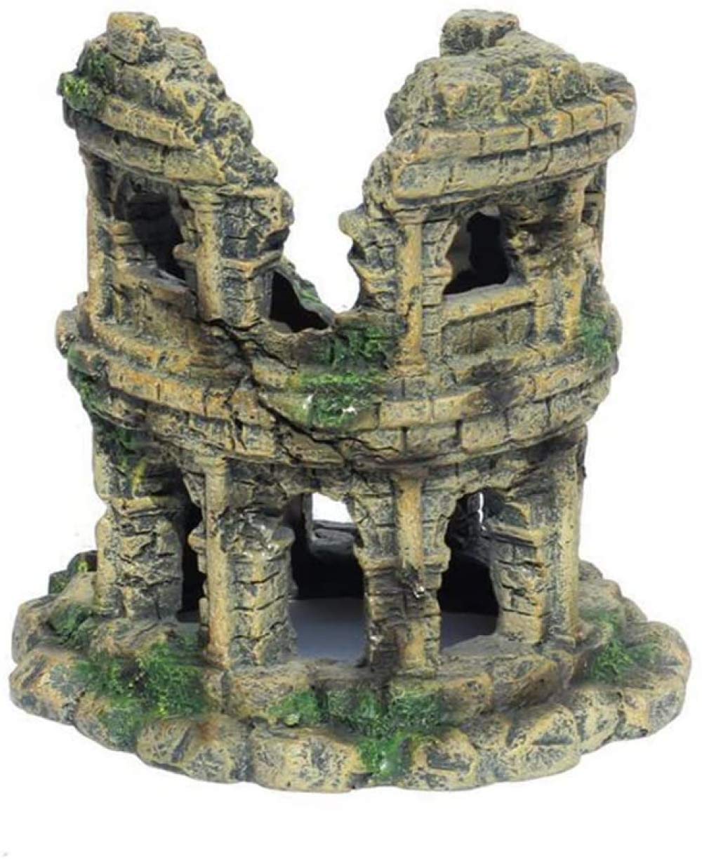 CLQ Ornamenti per Decorazioni per acquari rovine in Resina, Accessori per acquari, Accessori per acquari, Acquario Ecologico per acquari, Ornamenti per Studio, Soggiorno