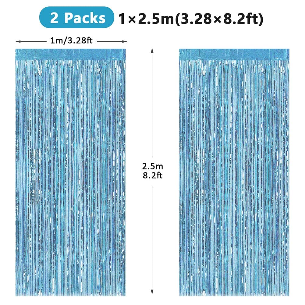 10 Tende Metalliche Feste Argento 1x2m - Decorazioni Scintillanti Per Compleanni, Matrimoni, Eventi - Foto 11