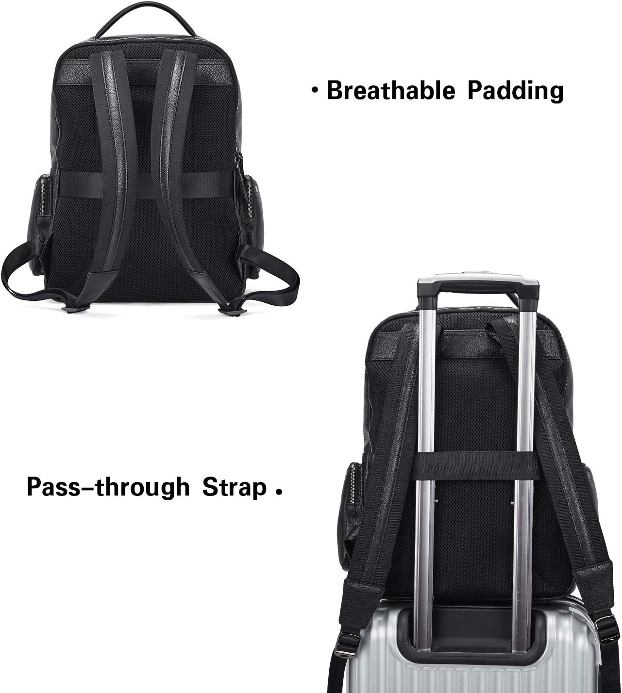 Up To 40% OFF BOSTANTEN Leather Backpacks College 15.6” Laptop Travel Computer Shoulder Backpack For Men Black Best Cyber Monday 🔥 BOSTANTEN Leather Backpacks College 15.6” Laptop Travel Computer Shoulder Backpack For Men Black