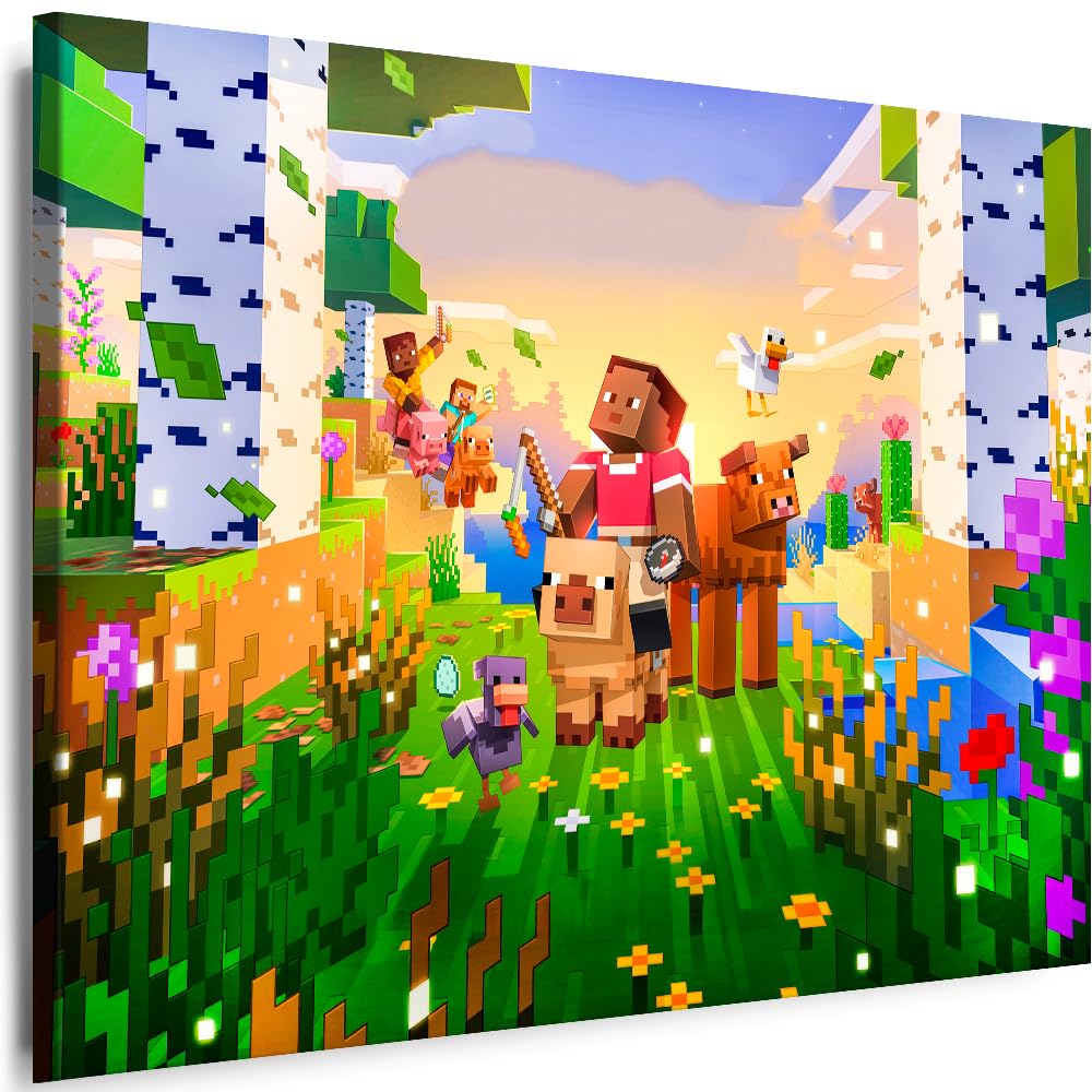 Myartstyle Leinwand Bilder Game Spiele für Kinder Cartoons Film Anime Premium Kunstdruck Canvas Wandbilder (100 x 70 cm)