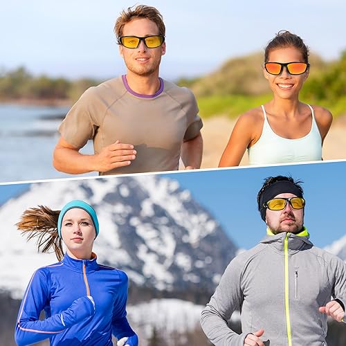 Miniatura 165 de TOODOO 4 Pairs Men Polarized Sunglasses with UV Protection Driving Glasses Sports for Sport Outdoor Activities