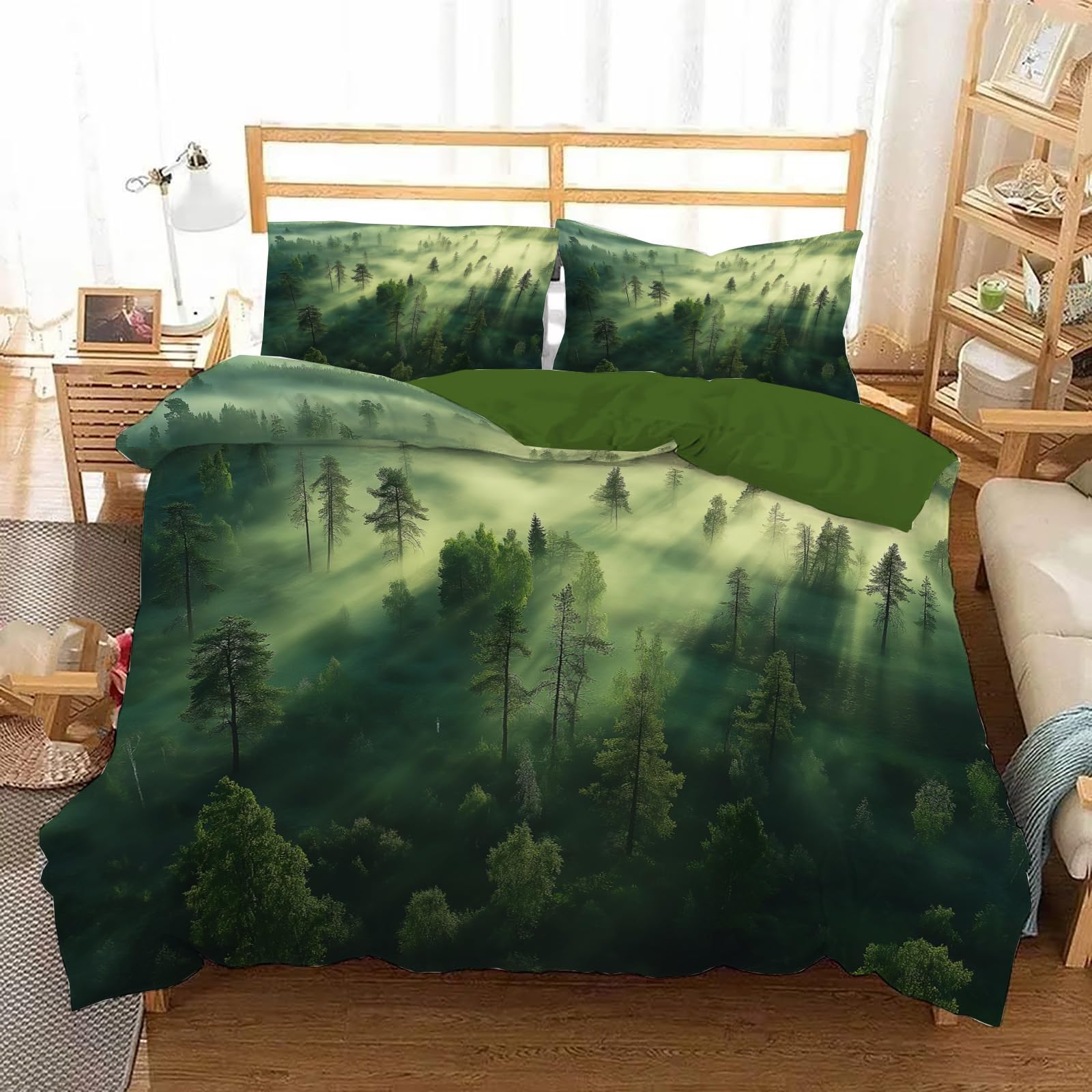 Housse de couette 3D forêt ancienne en microfibre pour créer un nid douillet dans la chambre enfant