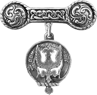Boyle Clan Crest Iona Bar Brooch - Sterling Silver