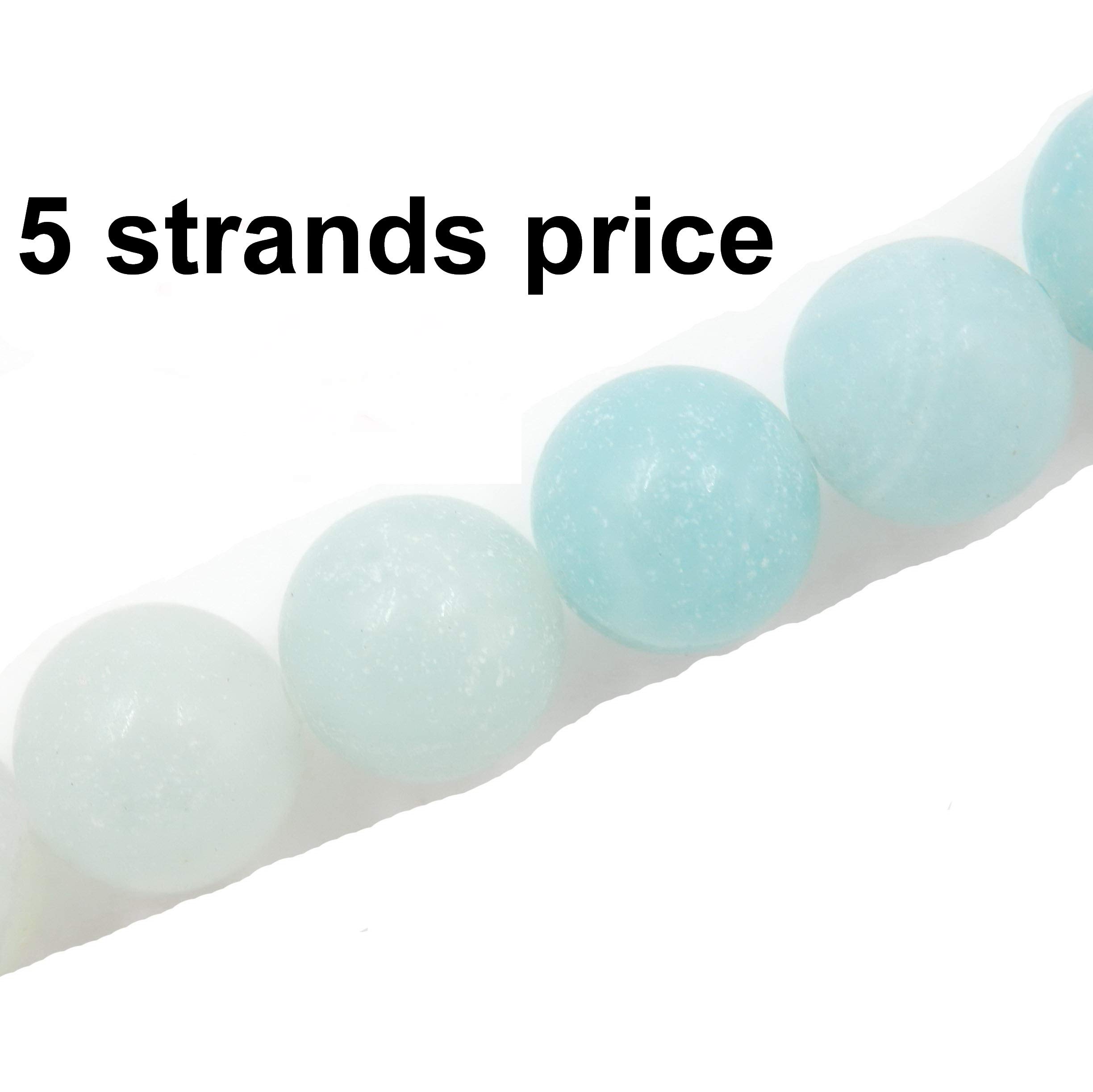 Perline Pietra Naturale per bigiotteria, Venduto per Bag 5 Fili all' Interno, Multi-Color Amazonite 10mm