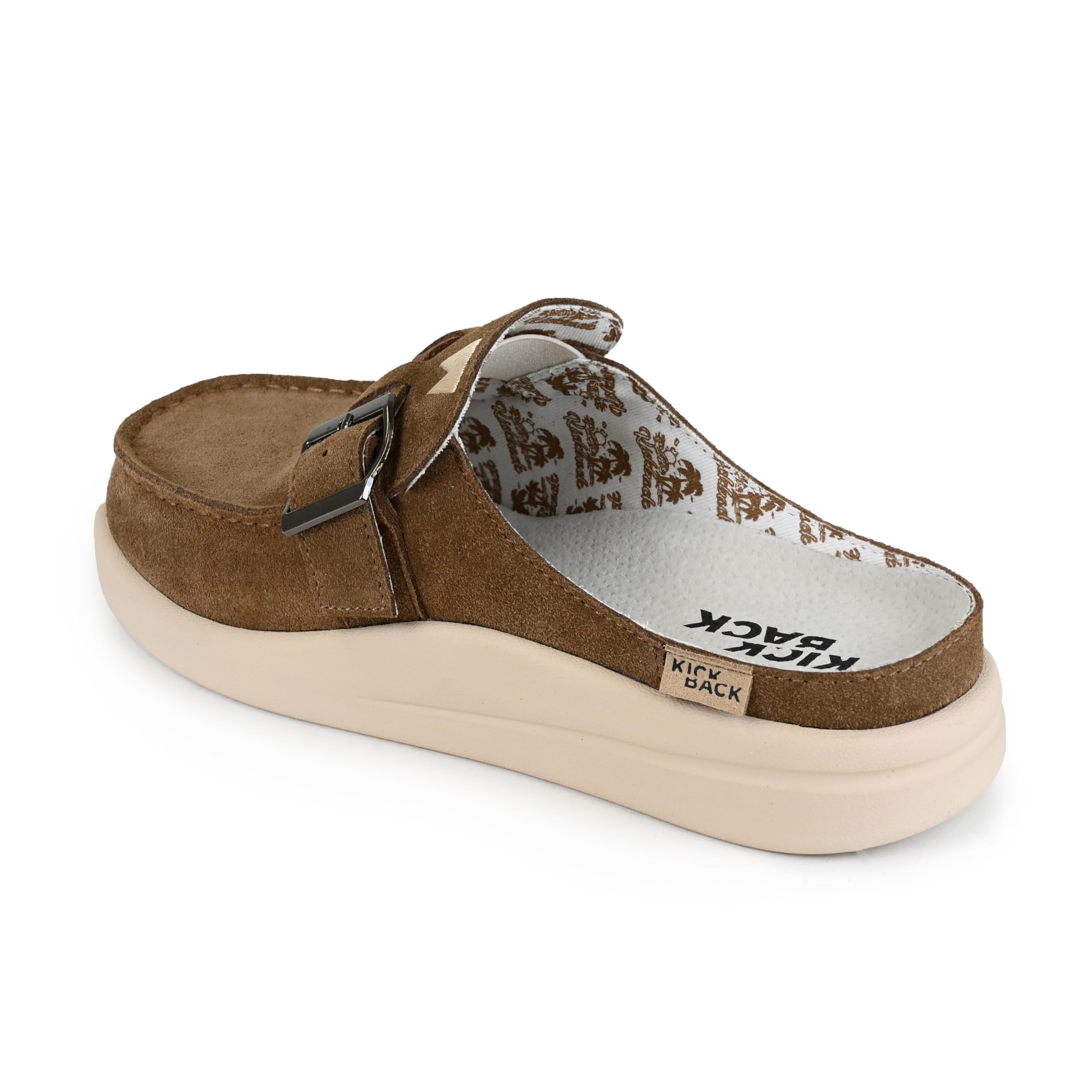 Kickback Frenchy Mocassins Slip‑on en Daim pour Femme – Penny Mule Légère avec Semelle Antidérapante et Semelle Orthopédique Amortissante – Chaussures Smart Casual d’Été