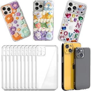 stino DIY 携帯電話ジャンクケース iPhone用 10個パック クリアケース クリスタル透明 ジャンクケース用品 (Iphone14)
