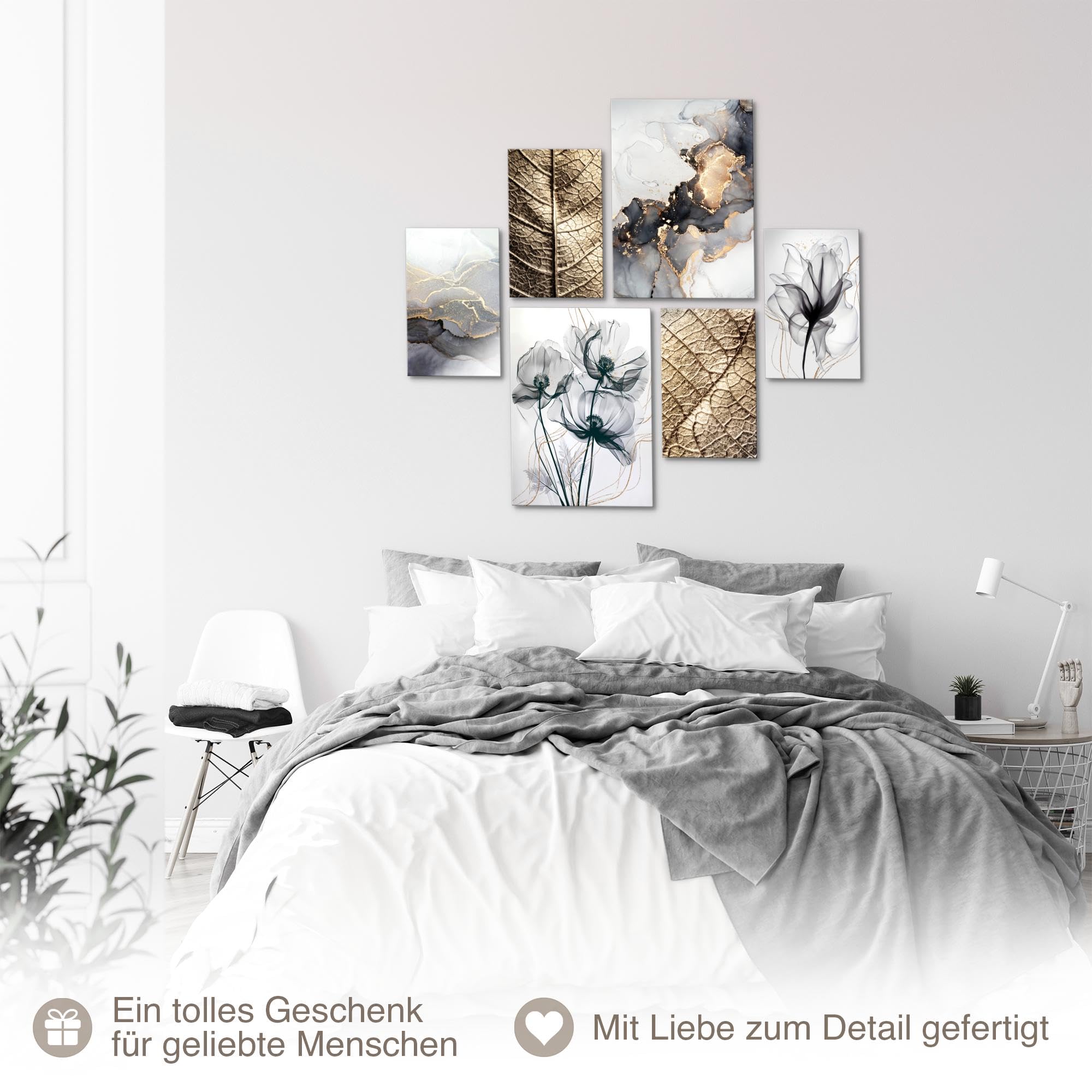 Magnolia - Quadro Moderno su Tela Fiori Rosa per Camera da Letto Soggiorno