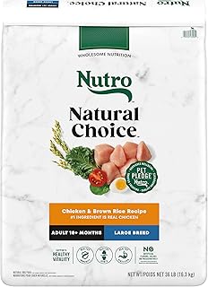 Nutro Natural Choice Adult Large Breed Dry Dog Food, Chicken and Brown Rice Recipe, 36 lbs.