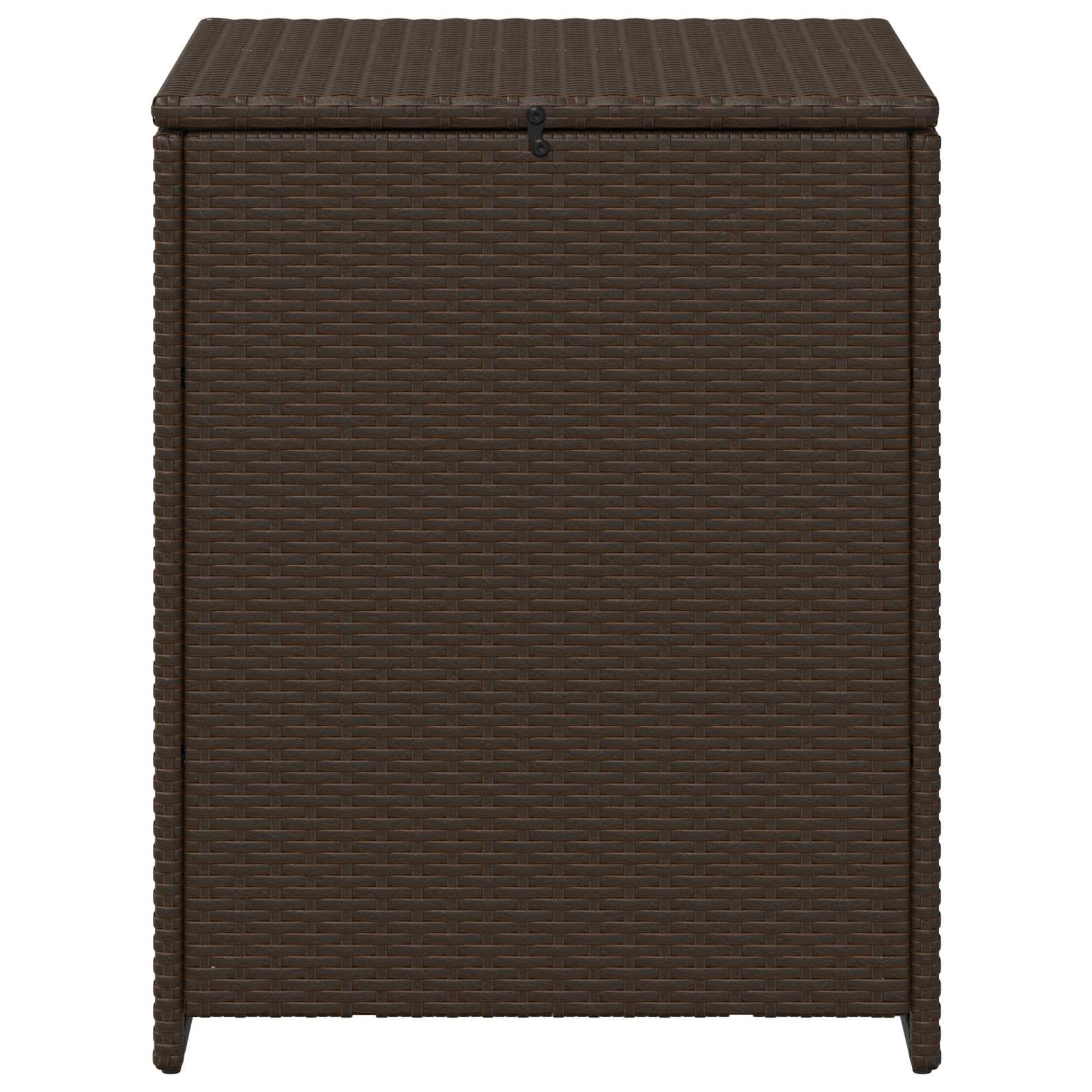Kissenbox aus Stahl 55 x 55 x 69 cm wetterfeste Gartenbox mit verstellbaren Füßen, Innenfutter für Auflagen und Outdoor Zubehör, praktische Terrassenbox für Balkon und Gartenlagerung
