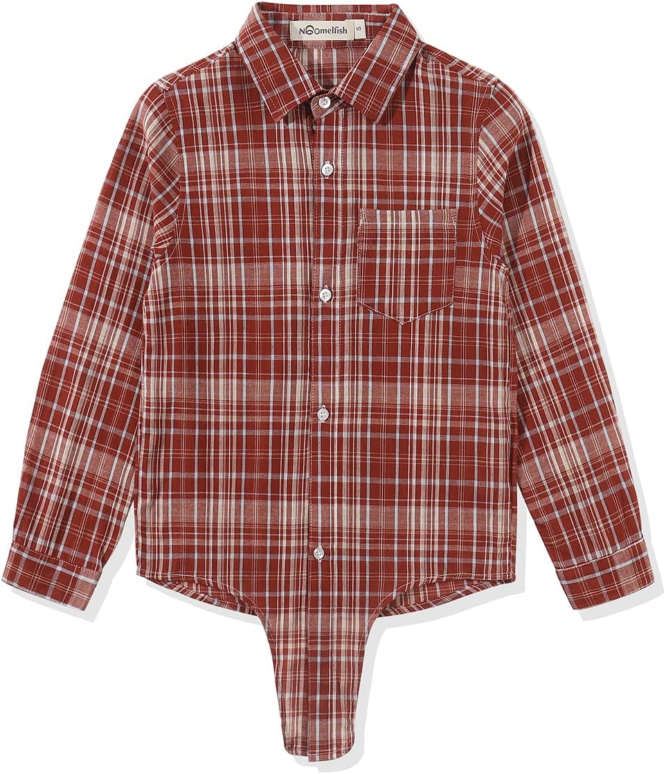 Noomelfish Girls Long Sleeve Button Down Shirt Tie Front Blouse Tops (5-14 Years) - Image 2