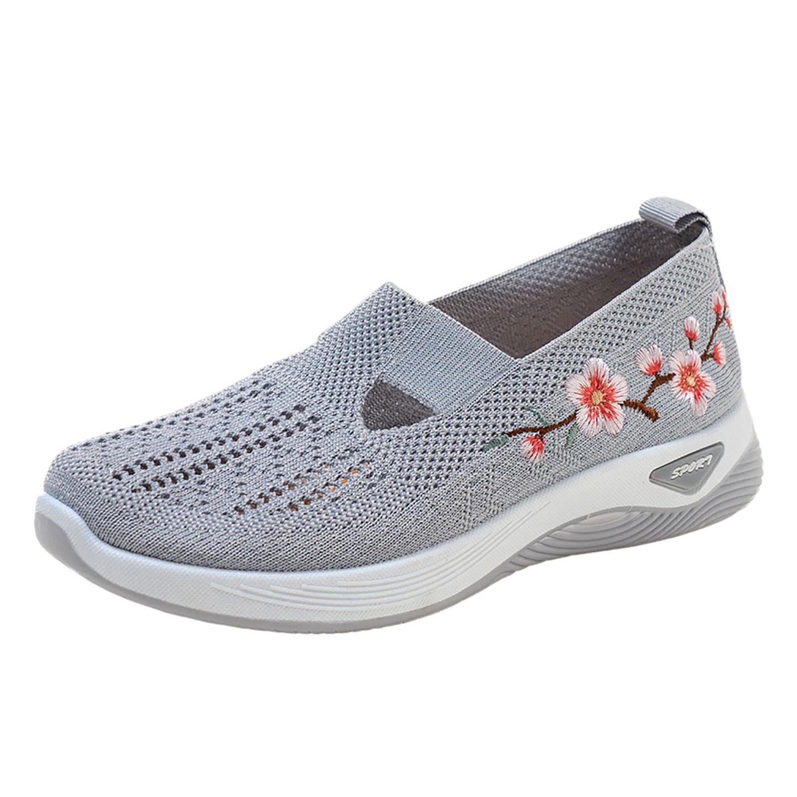 Zapatillas Ortopedicas Mujer Verano Zapatillas sin Cordones para Caminar Comodos y Ligeros Sandalias Palas Transpirables y Antideslizantes Zapatos de Diabéticos Entrenamiento Deportivas Malla Deporte — view 15