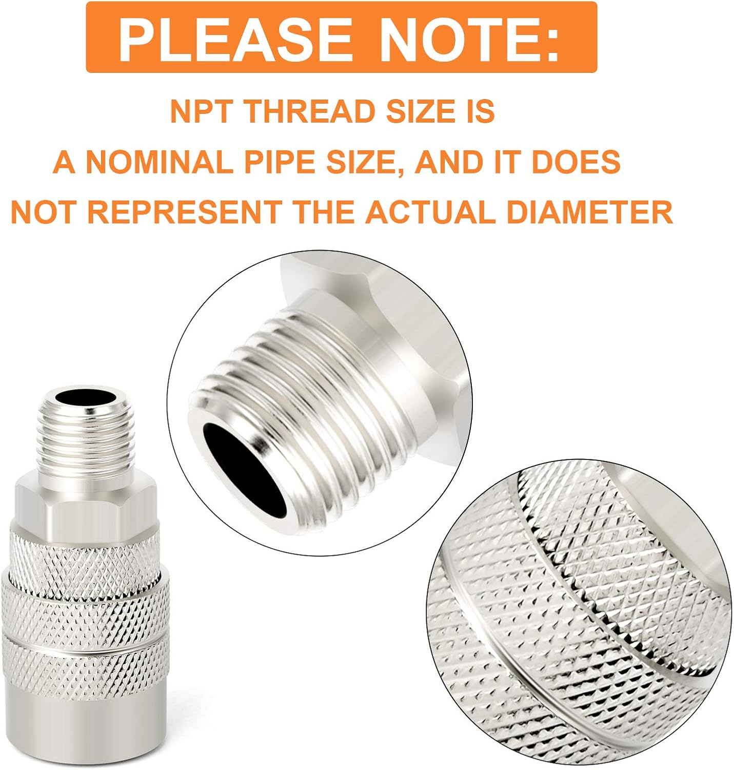 GASHER 12PCS 1/2-Inch Male Industrial Coupler,1/4 Basic Flow Quick Connect Air Coupler