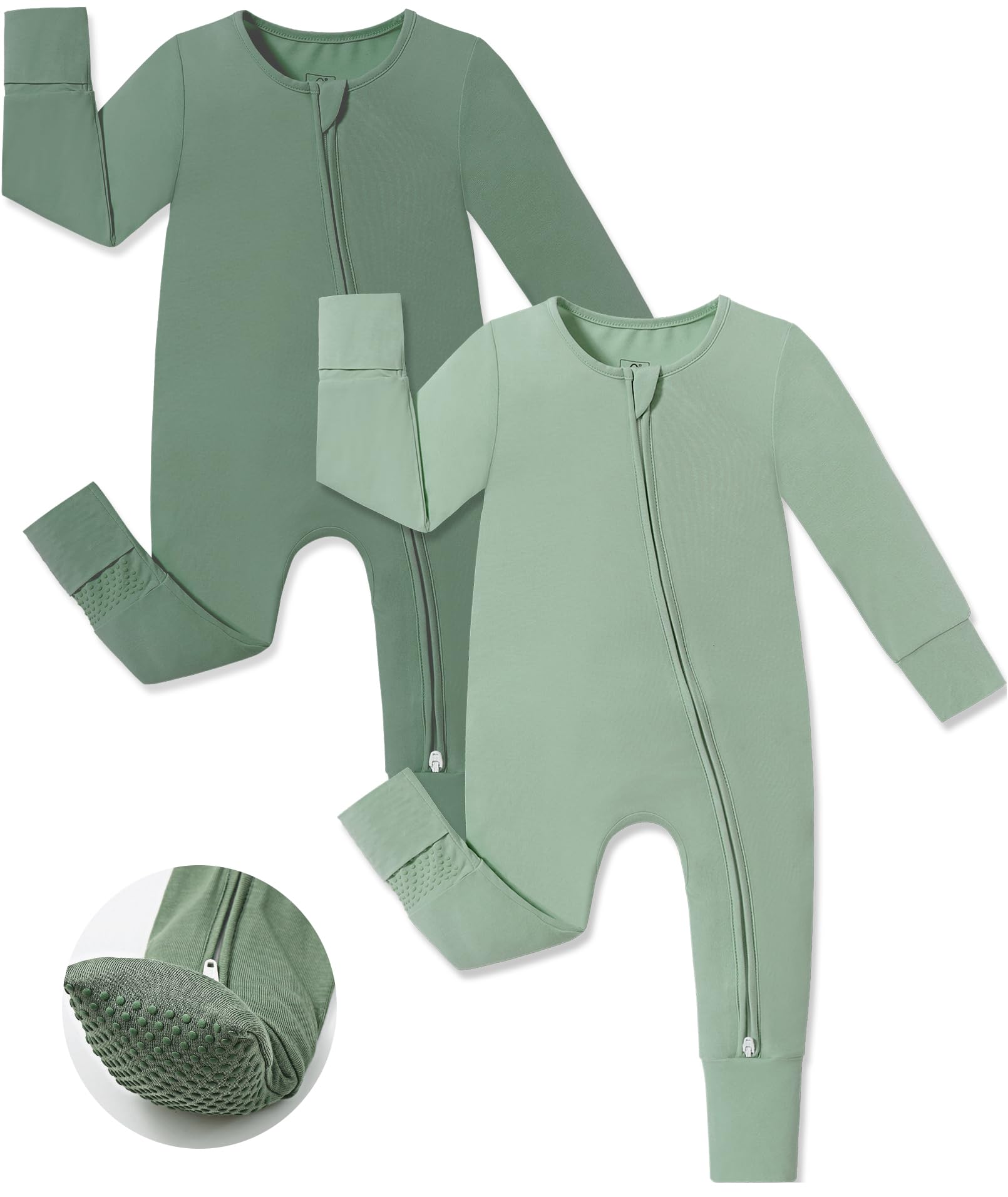JunNeng Viscose from Bamboo Baby Boy Sleeper Pajamas with Mitts
