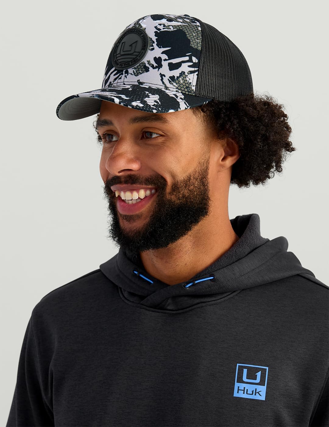 HUK - Mens Coldfront+ Pullover Hoodie, Performance Fishing Hoodie for Men, Heather Black, X-Large - Image 3