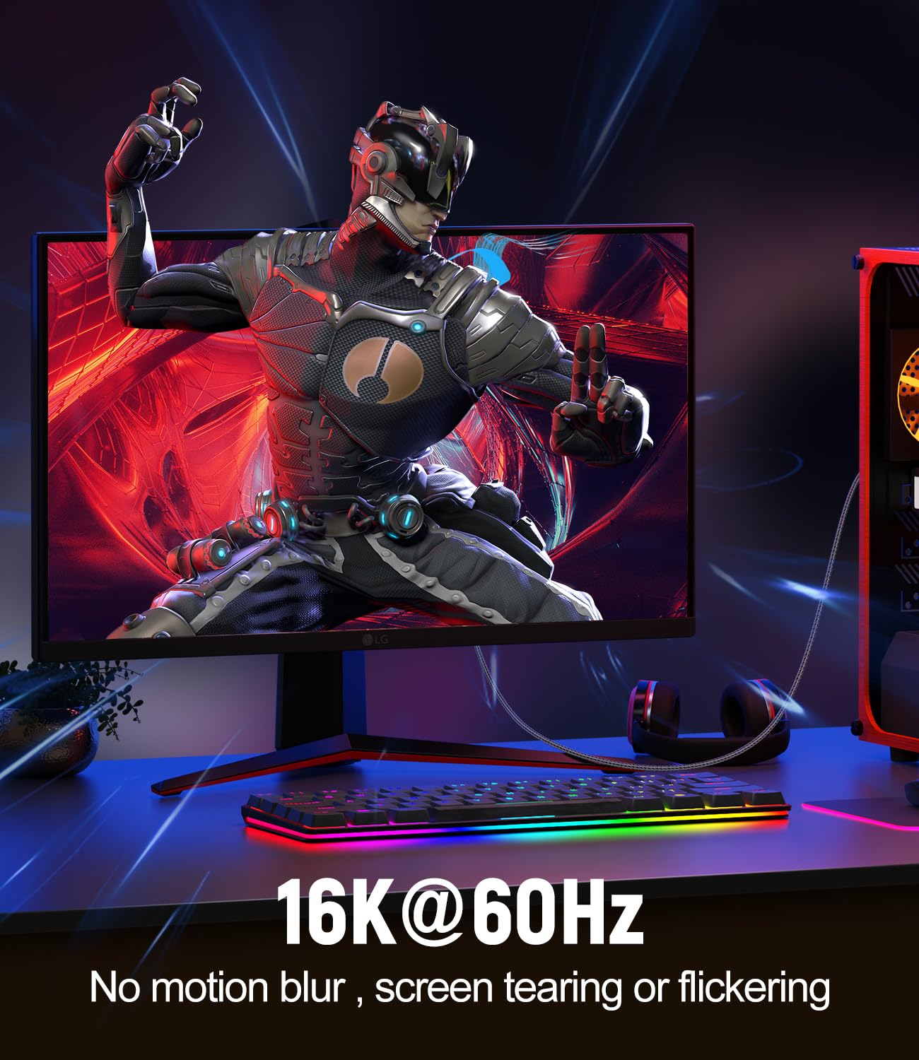 Câble DisplayPort 2.1 IVANKY - 16K@60Hz, 8K@120Hz - 3m - G-Sync/FreeSync