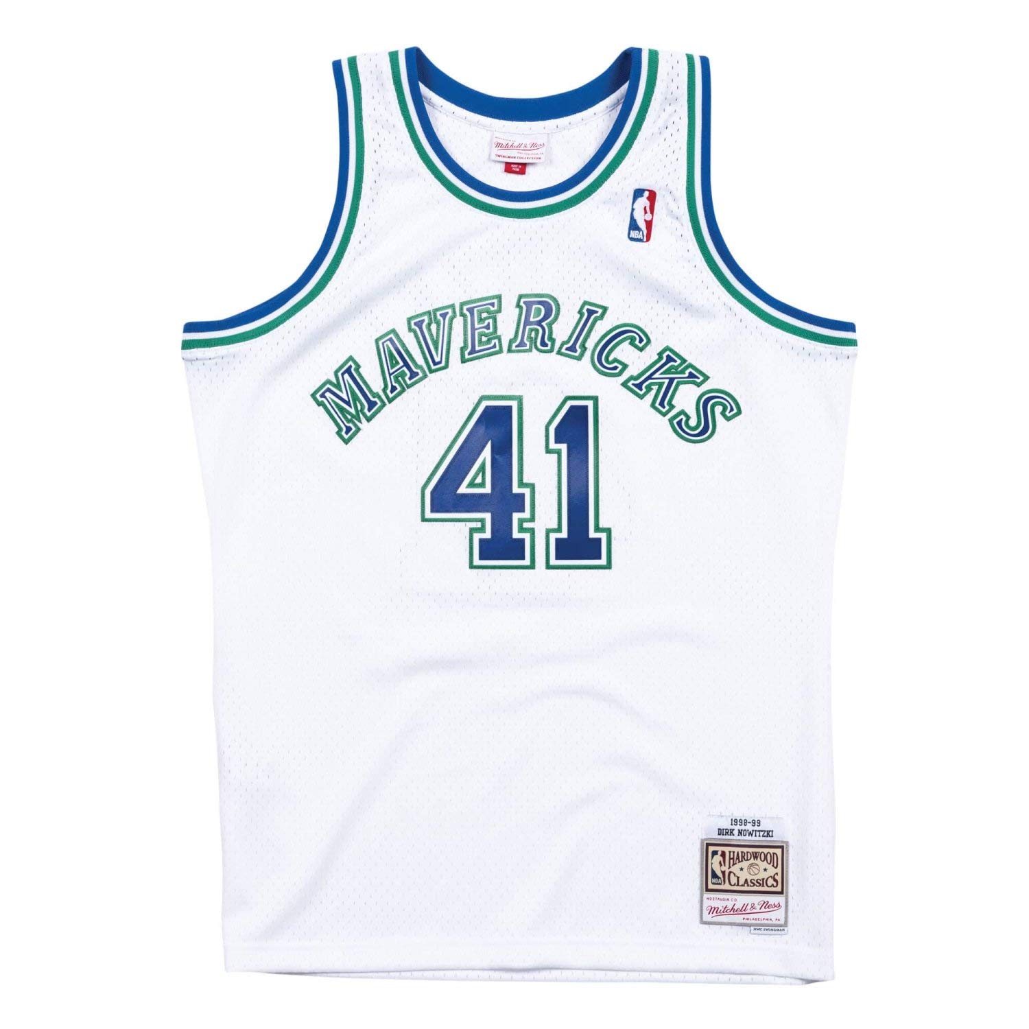Mitchell & Ness Dirk Nowitzki Dallas Mavericks #41 NBA Men's HWC Swingman Jersey Blue