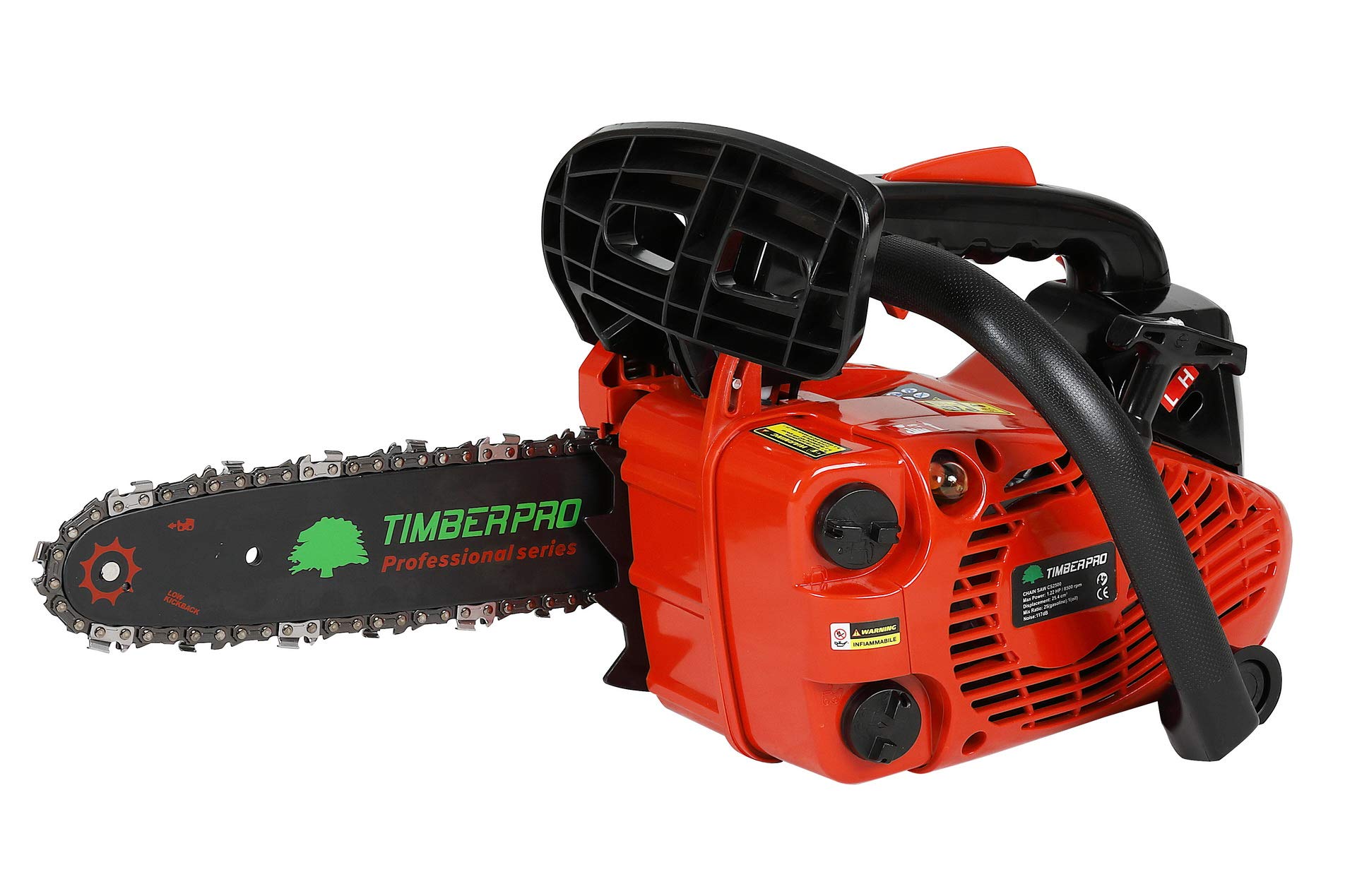 TIMBERPRO Motosierra podadora térmica 25,4 cm³, 1,22 CV de potencia, guía de 25 cm