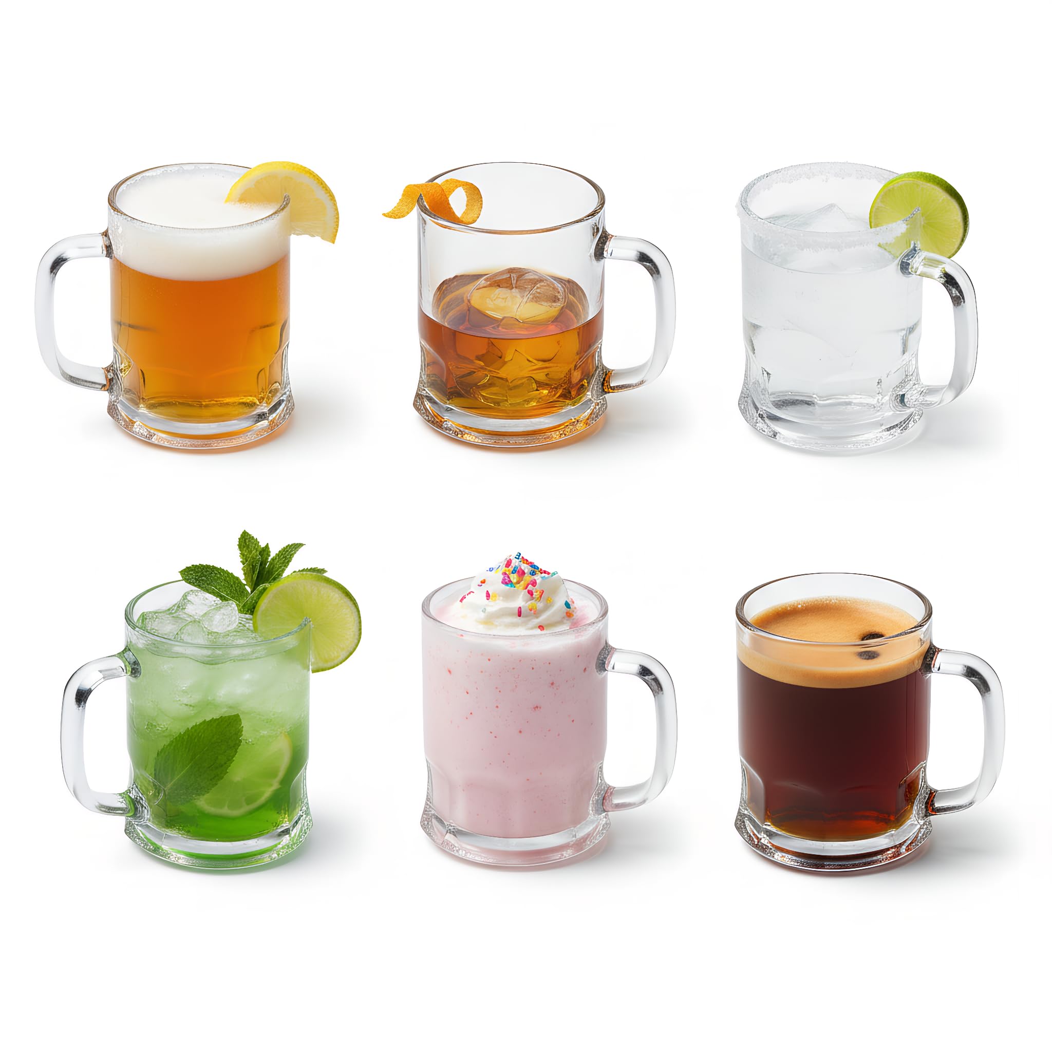 TOPZEA Juego de 24 mini tazas de cerveza, taza de cerveza Mason de 5 onzas, vasos de degustación de cerveza, vasos de cerveza para congelador, vasos de muestra de cerveza de base pesada, vasos de