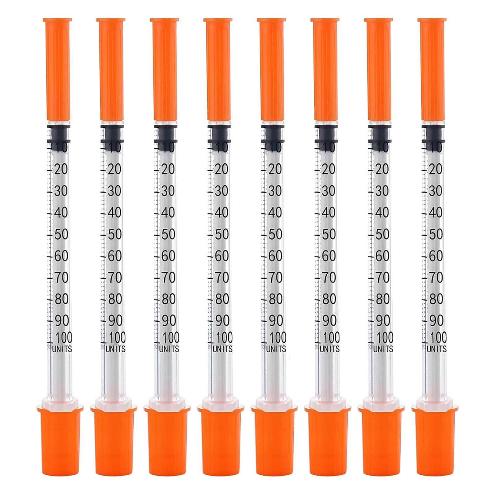 100PACK 1ML Syringes with 30G 1/2"(13mm) Needle, Lab Supplies Individually Wrapped (1CC 30G 1/2" - 100PACK)