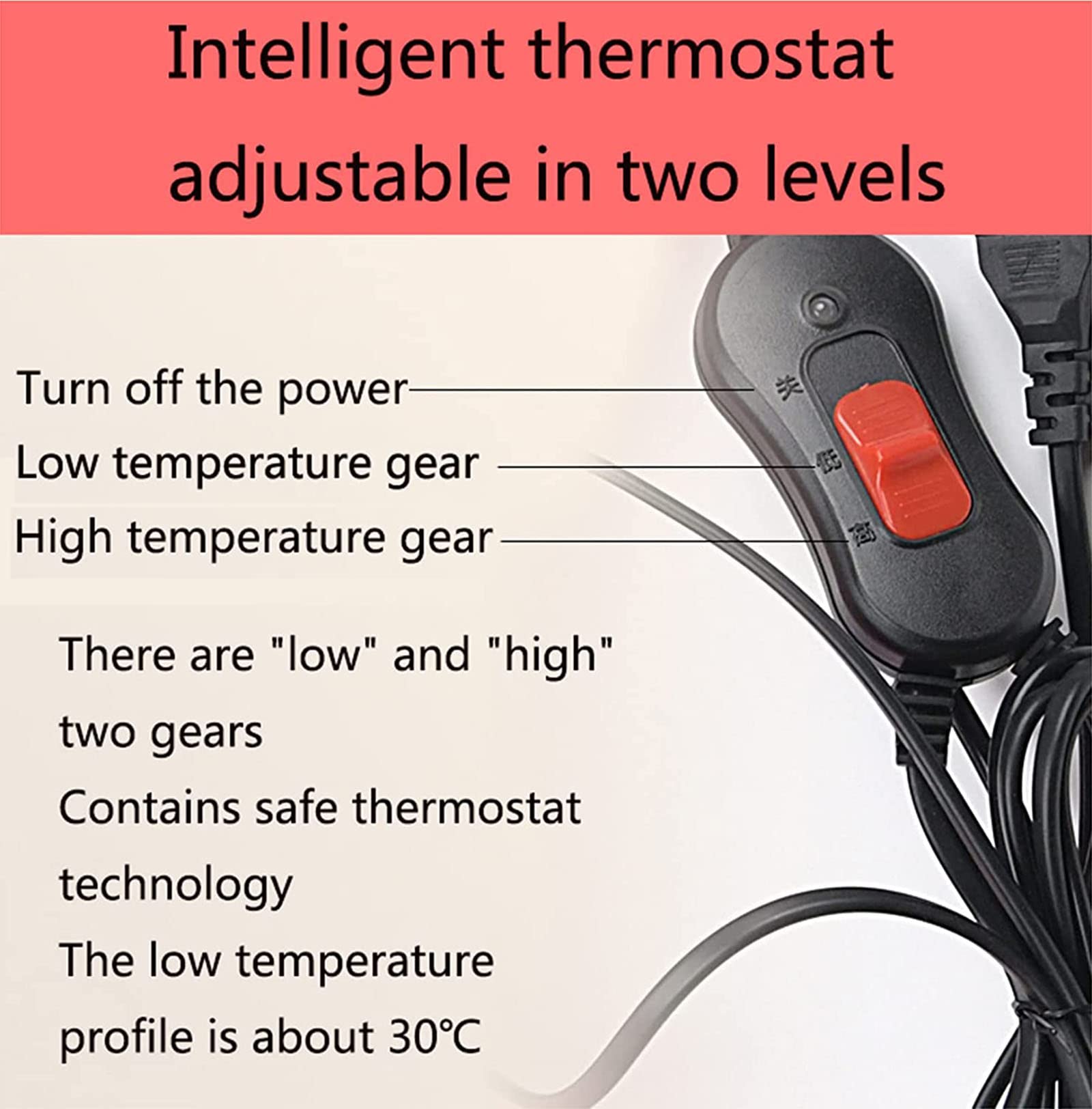 Scaldapiedi Pantofola, Scaldapiedi Riscaldato, Riscaldato Elettrico della Scarpa della Pantofola del Riscaldamento USB Suola Morbida Antiscivolo Temperatura Regolabile Adatto a Casa,002,42/44
