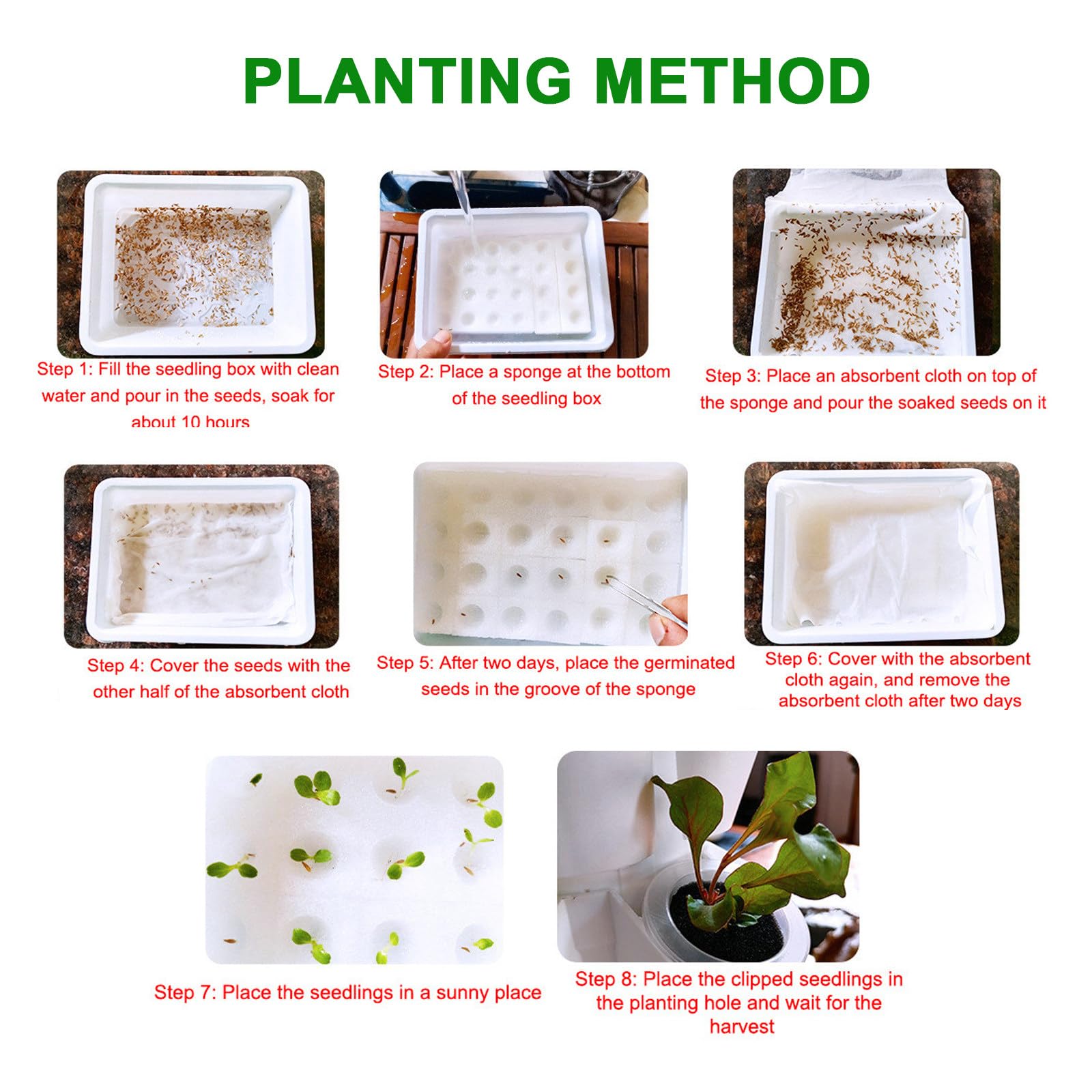 Sistema hidropónico de torre de jardín para hierbas, frutas y verduras, kit de cultivo vertical interior con 8 capas