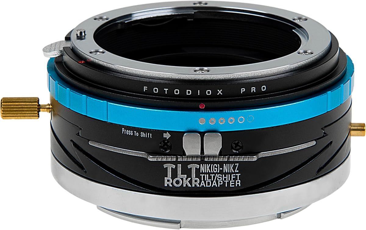 Fotodiox Pro TLT ROKR - Tilt/Shift Lens Mount Adapter Compatible with Nikon F Mount G-Type D/SLR Lenses to Nikon Z-Mount Mirrorless Camera Body