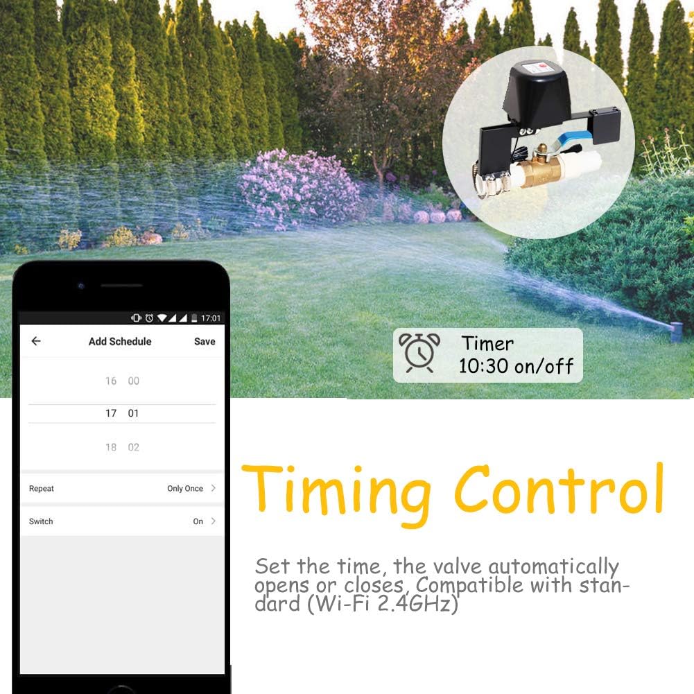 Buу 1 gеt 1 Wifi Water Valve, Upgrade Smart Water Valve Shut off, Automatic Ball Valve Watering Timer, Sprinkler Controller , Compatible With Alexa, Google and Application Program iOS/Android（Upgrade） (Upgrade)…