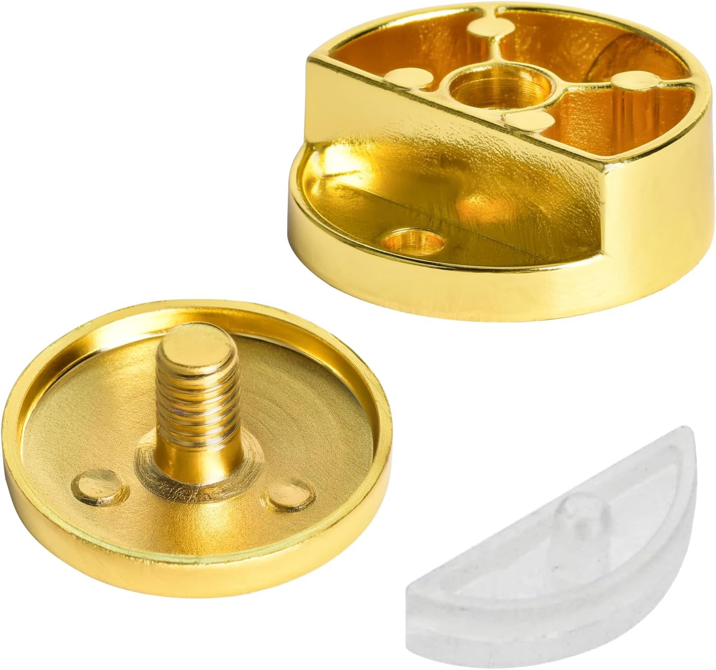 Golden Upgraded 3-5mm Frameless Mirror Mounting Hardware 8 Pack Dual-Screw Fixing Mirror Mounting Kit with Heavy Duty Long Screws and Anchors (8 Pack)