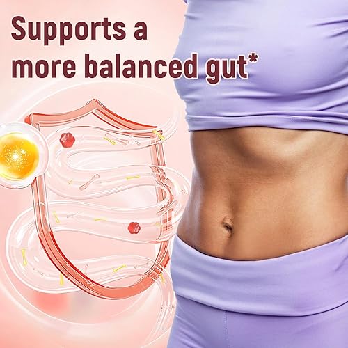 Miniatura 5 de Gomitas de fibra con probióticos, 0.35 onzas de fibra por porción, sin azúcar añadido, con mezcla de probióticos de 10 mil millones de UFC, vinagre