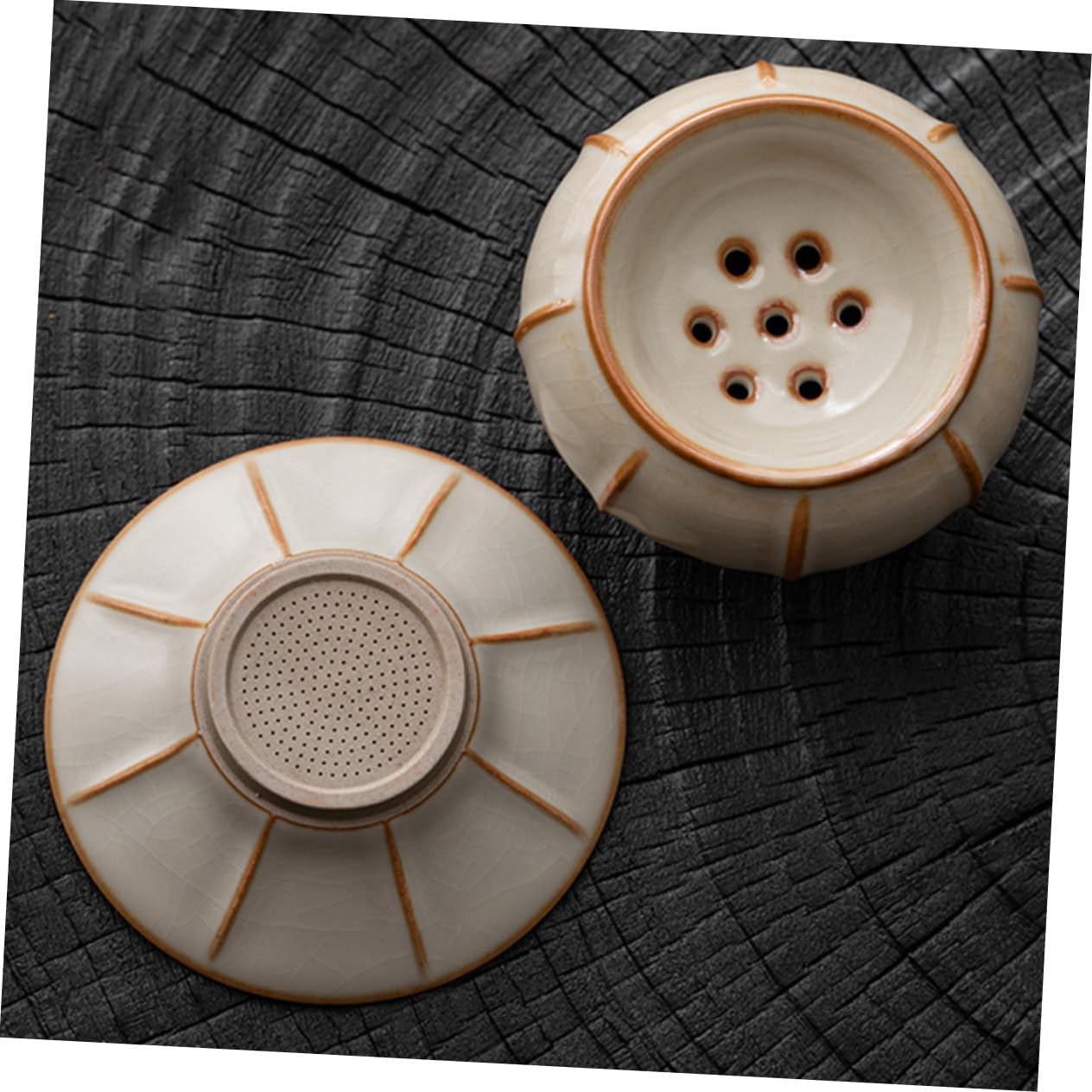Fiestaware Dinnerware Set Ceramic Tea Filter Tea Infuser Filter Strainer Ceramic Infuser for